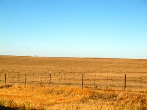 Pike's Peak over the horizon